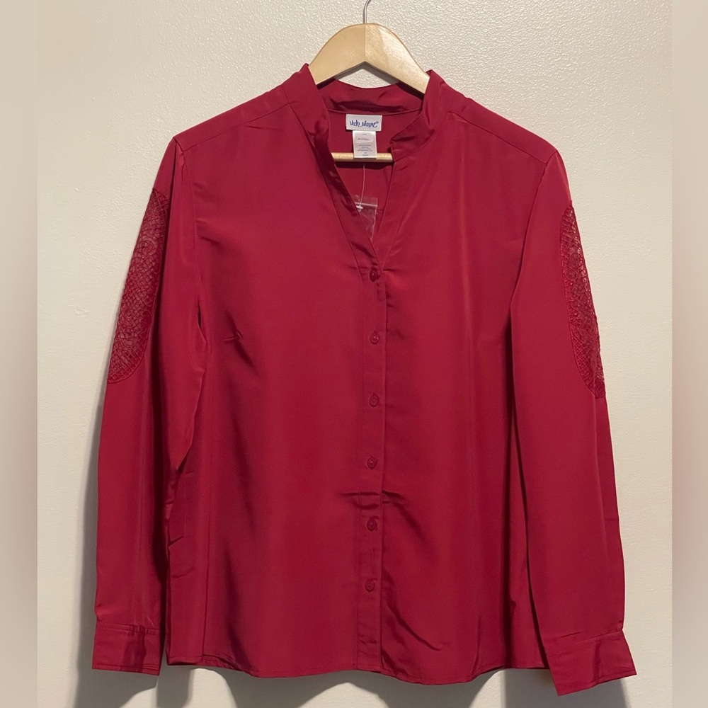 Vintage Vicki Wayne fuchsia blouse NWOT
